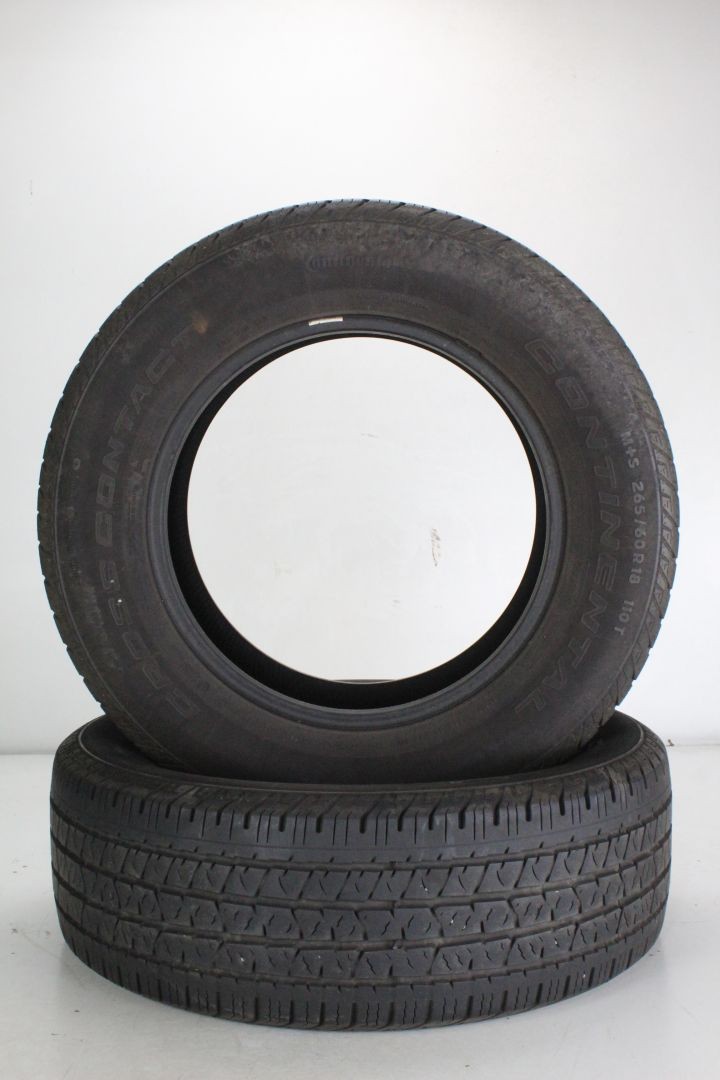 2x Continental Crosscontact LX M+S 265/60 R18 110T 0 1/4-0 1/4in 06/20 Tyre