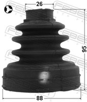 Febest Achsmanschette Getriebeseitig FüR Ford Mondeo IV Galaxy S-Max V Mini