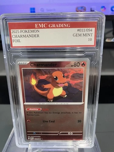 CHARMANDER  2025 HOLO FOIL #011/94 Pokemon Card GRADED 10 TCG