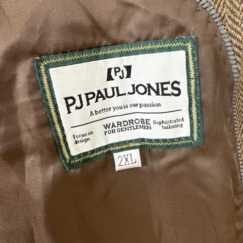 Paul Jones mens medium jacket two button brown pockets business casual NEW - Picture 8 of 13
