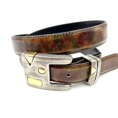 Vicenza Womens 30 Italian Calfskin Belt 401 Multicolor  display picture 3