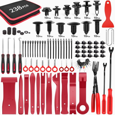 #ad 238Pcs Car Trim Removal Tool Set Hand Tools Pry Bar Panel Door Interior Clip Kit $18.04