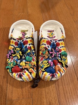 Grateful Dead Crocs Clogs Chinatown Market Collab Women Sz 7 Men Sz 5 NEW    
