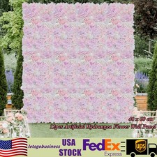 12 pcs Artificial Hydrangea Flower Wall Panel Party Garden Wedding Party Decor