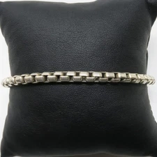 David Yurman Sterling Silver 8" Box Chain Bracelet 26.3g .925 30054