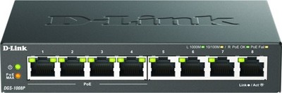 DLink Deutschland 8-Port Gigabit Switch PoE DGS-1008P/E Switch 8-Port
