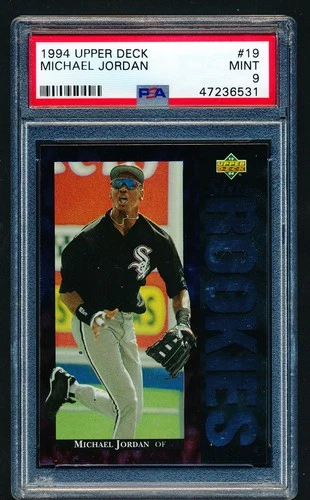 1994 Upper Deck Michael Jordan Rookie Card Baseball #19 PSA 9 Mint White Sox