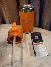 Yeti 12oz Rambler JR 2 Straws Commuter Lid Orange Fairmont Austin