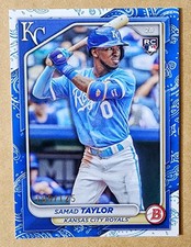 2024 Bowman Samad Taylor #100 Blue Pattern Paper Team Color Match 109/125 Rookie