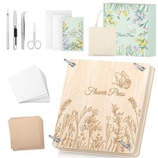 Wakhow Flower Press Kit   11" x Large Wooden Extra Large, Natural Wood