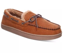 Club Room Mens Moccasin Slippers Tan S 6 - 7 NEW $30 100139651