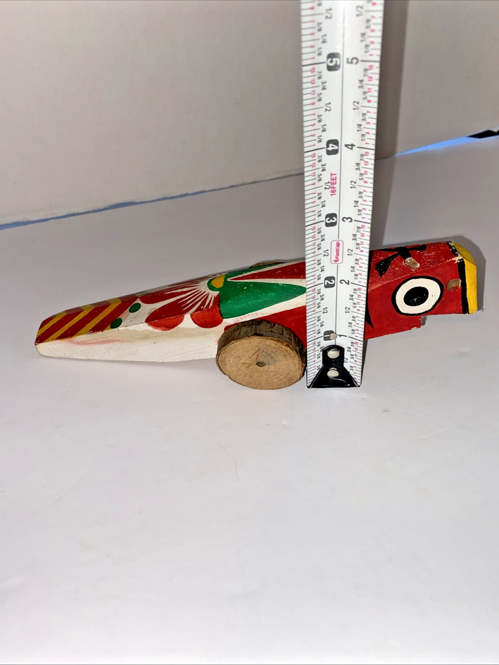 Vintage Japanese Wooden Parrot Hand Made on Wheels Carved Folk Art ...