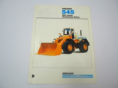 Dresser 545 Wheel Loader Payloader Brochure with Specs 1986