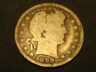 1899-P 90% Silver Barber Quarter FULL RIMS