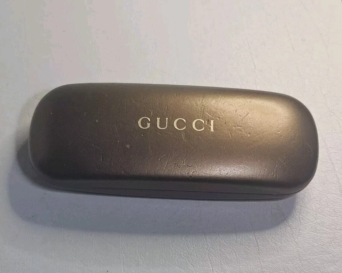 ETUI À LUNETTES GUCCI BRONZE MÉTALLISÉ COQUE DURE