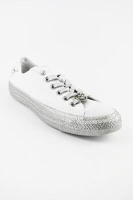 Converse All Star MC Miley Cyrus Collection Low Sneaker Weiß Silber162238C