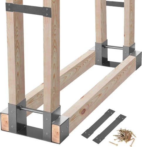 Rust-Proof Outdoor Firewood Log Storage Rack - Customizable Length & Heavy Duty - Picture 3 of 9