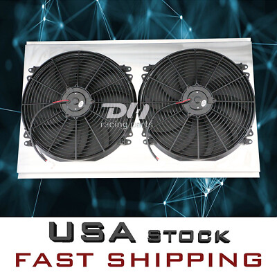 Radiator Shroud&2×16''Fans For1992-2000 Chevy GMC C/K Truck Suburban Pickup 19''H