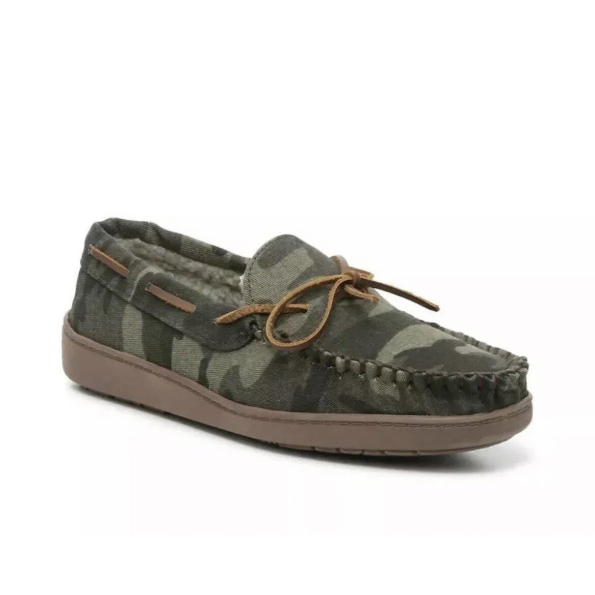 MINNETONKA Men\'s Moccasin Slippers US Size 9 CAMO Print Fabric Cozy Lined NEW 1_681131_TH_ALT2.JPG main image 2