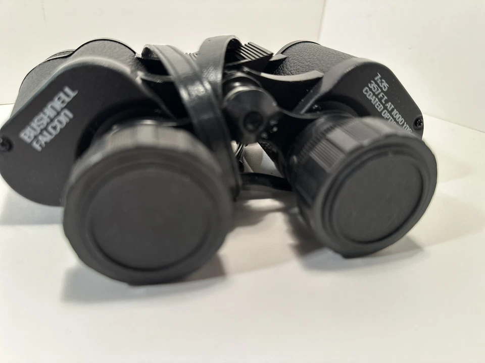 BUSHNELL Falcon Vintage BINOCULARS With Case And Lens Covers 7x35 Insta-Focus - Image 2 of 4
