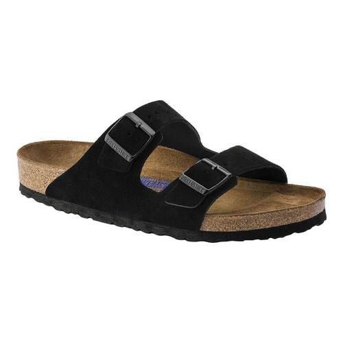Birkenstock Z5444* Womens Arizona Black Suede Slide Sandals Size