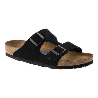 【新品・未使用】BIRKENSTOCK Arizonaサンダル 41 Birkenstock Z5444* Womens Arizona Black Suede Slide Sandals Size