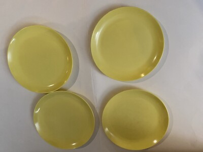 Melmac Yellow Bread Plates 4 Sun Valley 6.25''