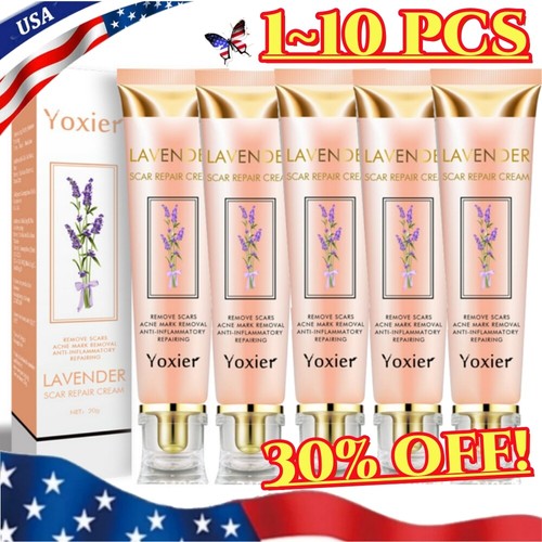 1-10X Lavender Scar Repair Cream Anti Stretch Marks Cream Scar Removal Cream~ - Picture 1 of 18