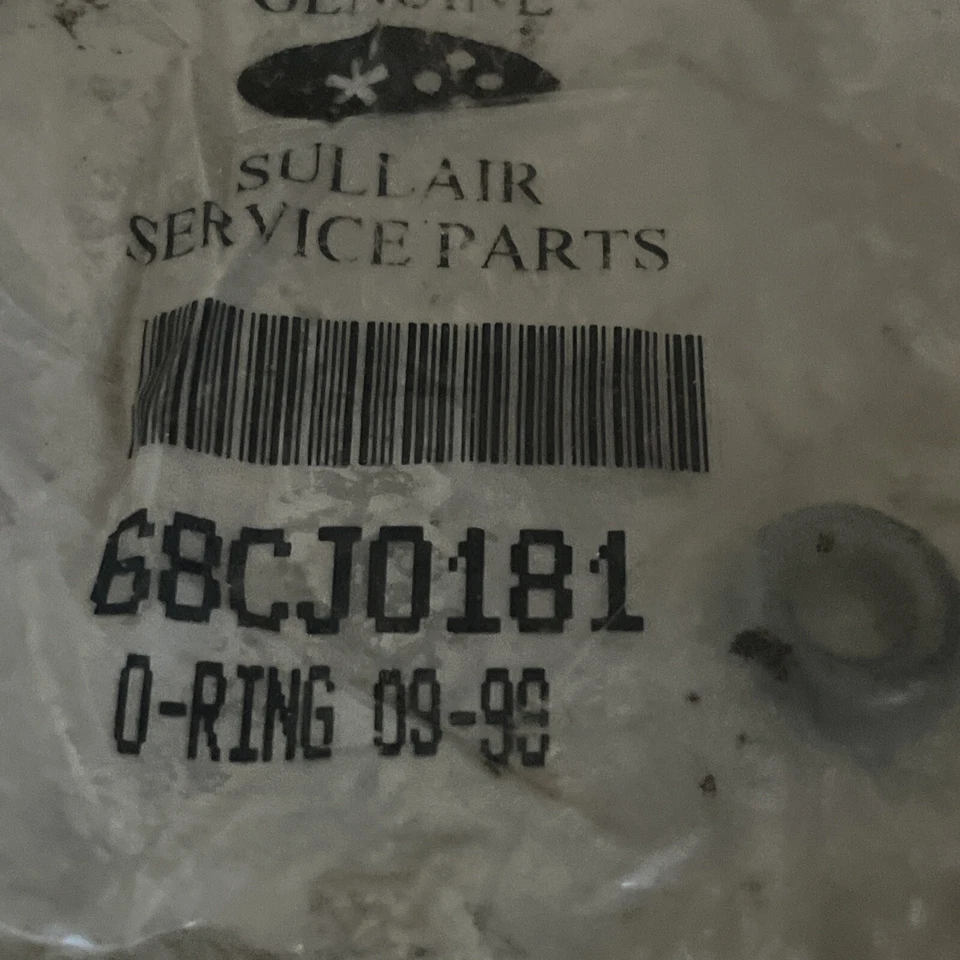 Anillo tórico Sullair OEM 68VJ0181 NUEVO DE STOCK Foto 2 de 4