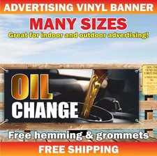 OIL CHANGE Advertising Banner Vinyl Mesh Sign Tune Ups Brakes auto repair shop