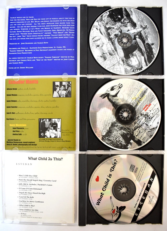 LOT OF 3 LATIN FOLK INSTRUMENTAL CDS CHARLIE ROTH AMERICANA MUSIC ECUADOR MANTA Foto 2 de 4