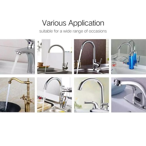 360° Swivel Extender Sprayer Faucet Tap Head Kitchen Sink Aerator Water Saving - Picture 12 of 12
