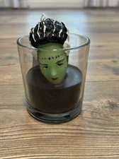 Martha Stewart Halloween ‘Bride of Frankenstein’ 3D Unscented Black Candle-New!