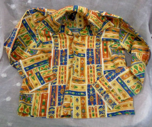 Vtg BRASS TACKS Made in USA Little Boy WESTERN STYLE Button Up Long Sleeve Shirt