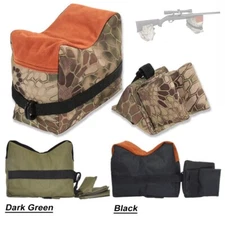 Shooting Range Sand Bags Set Rifle Gun Bench Rest Stand Front & Rear Bag Hunting