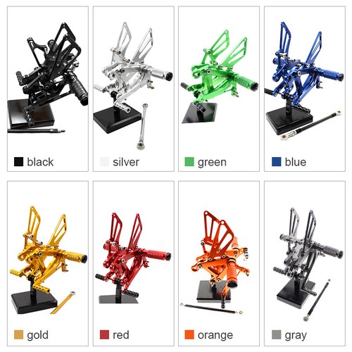 FXCNC Racing For Kawasaki Ninja ZX6R 2003-2004 ZX636 Rearset Footpegs Pedals Red - Picture 4 of 11