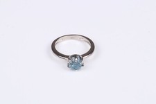 1.20Cts Natural Blue Raw Diamond Ring Rustic Rough Uncut Diamond 6 Prong Ring