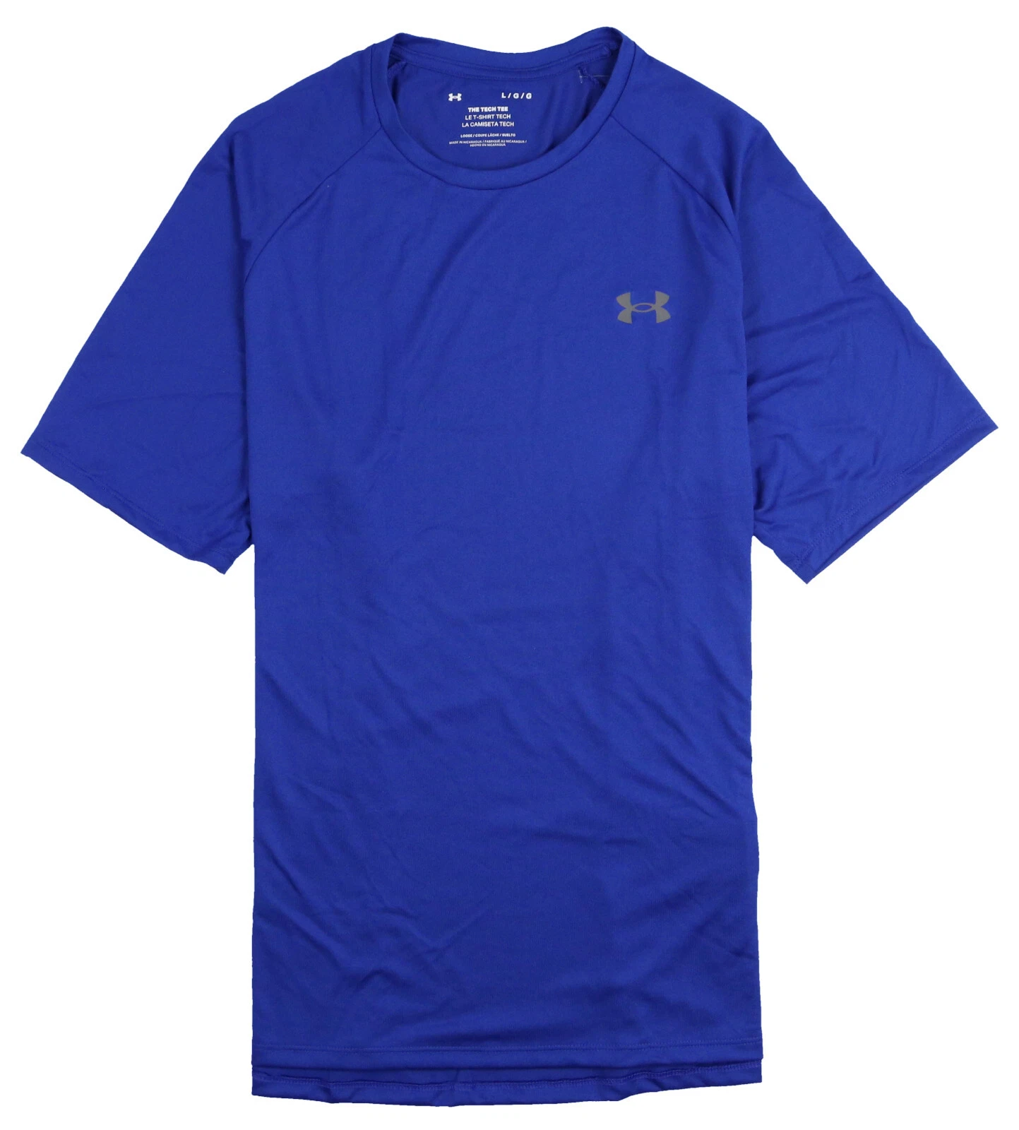 UNDER ARMOUR UA Tech 2.0 Logo Training T-Shirt sz 2XL XX-Large Royal Blue Loose