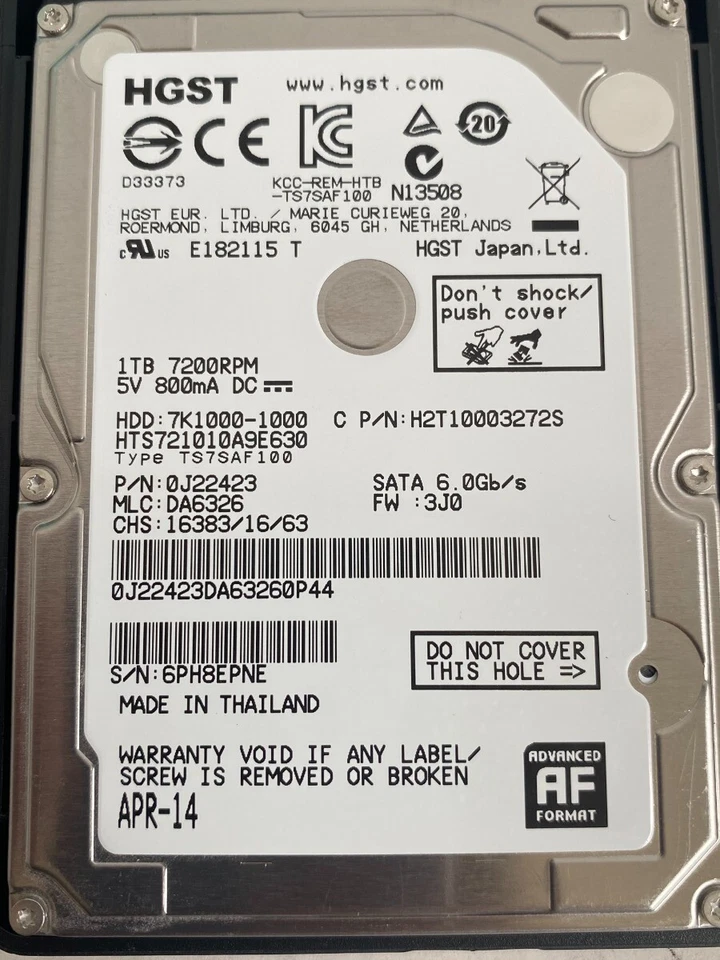 HGST 1TB 7200RPM SATA 6.0Gb/s HTS721010A9E630 Orico Enclosure USB3.0 7K1000-1000 - Image 2 of 4