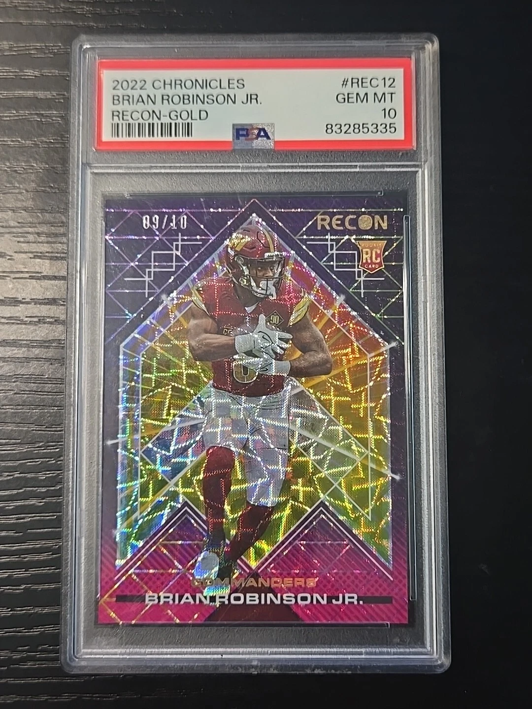 Brian Robinson Jr. Panini Chronicles Recon #REC12 Gold