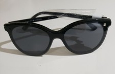 Tommy Hilfiger Reese WP OL530 Rimless Sunglasses Black Crystal Frame Black Lens.