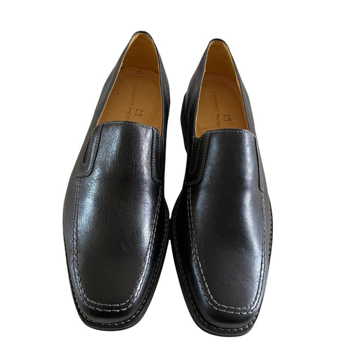 Sandro Moscoloni Mens EUC Black Leather Marc Venetian Dress Loafers Shoes Size 9 Sandro Moscoloni Mens EUC Black Leather Marc Venetian Dress  main image 3