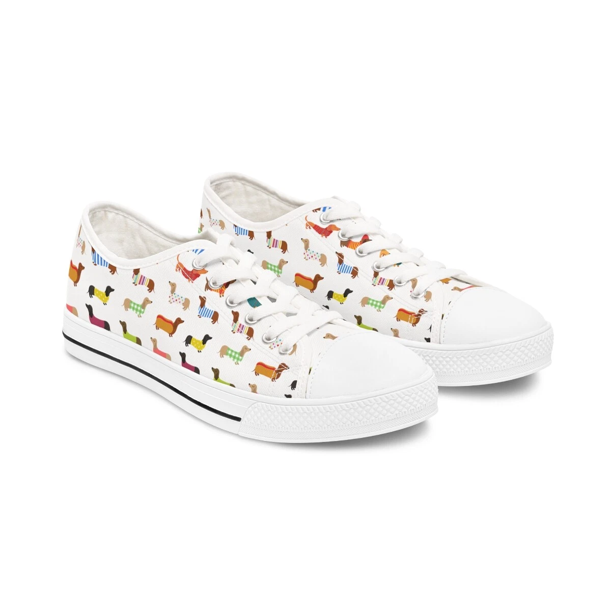 Dachshund Women s Low Top Sneakers Wiener Dog Tennis Shoes Dachshund Lover Gift