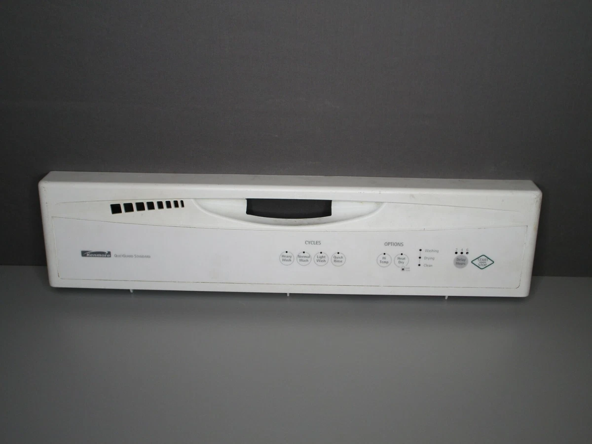 Kenmore Dishwasher Control Panel White 154645001 NO BOARD ASMN