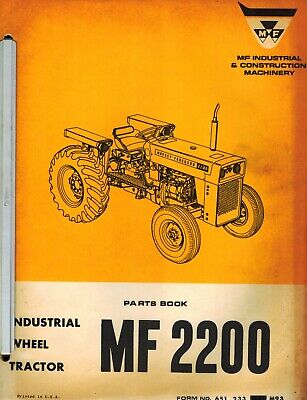 Massey Ferguson Mf 20 Forklift Parts Manual Ebay