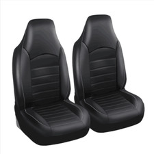 Front Car Seat Covers Pu Leather High Back Bucket Chair Protector Cushion 2pcs Front Car Seat Covers Pu Leather High Back Bucket Chair Protector Cushion 2pcs