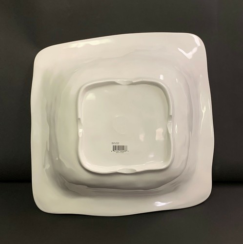 Q Squared 16 in. Ruffled White Melamine Square Serving Bowl - Picture 4 of 5