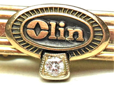 Olin Ammunition Mfr. Co. 10K emblem employee service award tie clip *Winchester*