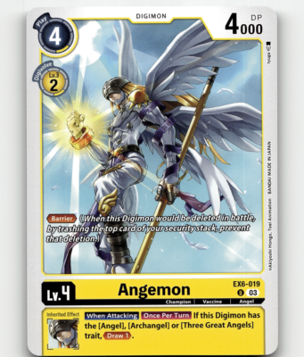 digimon card game infernal ascension Digimon CCG Angemon - Infernal Ascension