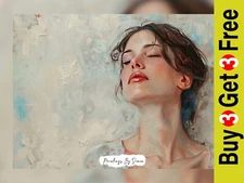 Sensual Impasto Portrait Oil Painting Print 5"x7" on Matte Paper - Fine Art